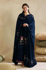 3 PC EMBROIDERED DHANAK SUIT - BG824