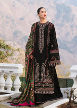 3 PC EMBROIDERED DHANAK SUIT - BG823