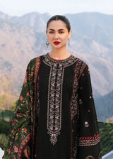 3 PC EMBROIDERED DHANAK SUIT - BG823