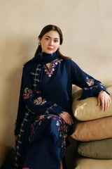 3 PC EMBROIDERED DHANAK SUIT - BG824