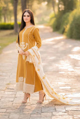 libaas 3pc Lawn fabric embridery No356
