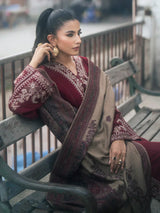 IZEL - Unstitched 3PC Embroidered lawn - RR3059