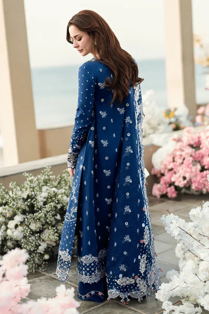🌸Trending - QALAMKAR - Unstiche Embroidered Lawn 3PC Suit - RR3007