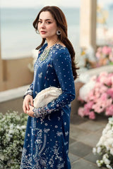 🌸Trending - QALAMKAR - Unstiche Embroidered Lawn 3PC Suit - RR3007