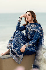 🌸Trending - QALAMKAR - Unstiche Embroidered Lawn 3PC Suit - RR3007