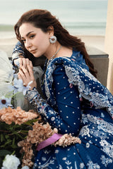 🌸Trending - QALAMKAR - Unstiche Embroidered Lawn 3PC Suit - RR3007