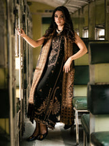 3 PC EMBROIDERED DHANAK SUIT - BG822