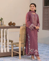 3 PC EMBROIDERED DHANAK SUIT - BG819