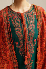 HUSSAIN REHAR - Premium Lawn 3PC Suit - RR3022
