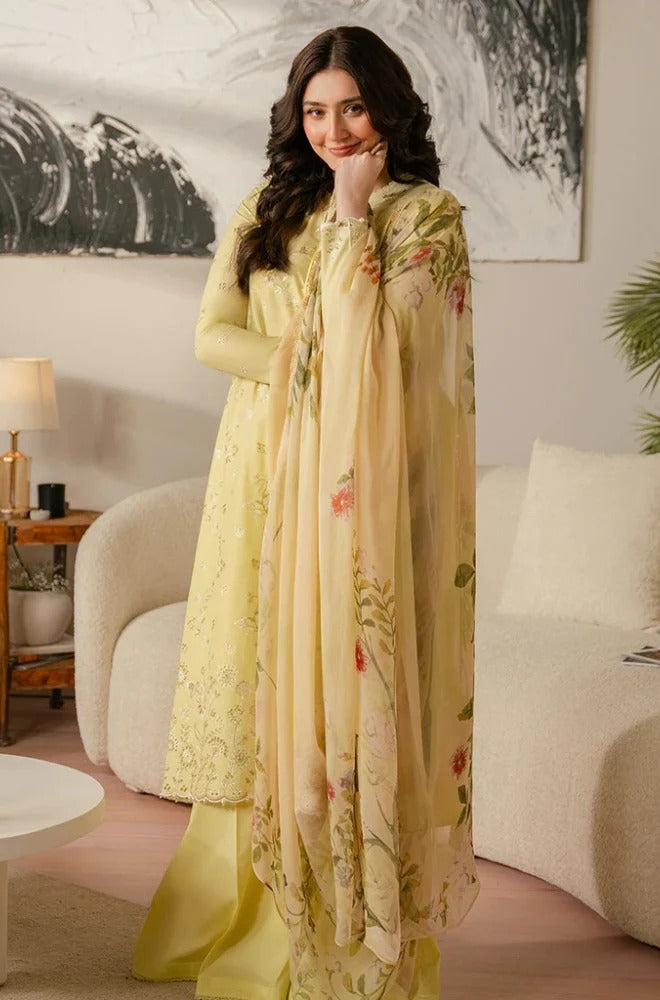 CROSS STITCH Premium Cotton Unstitched 3Pc Suit - RR3043