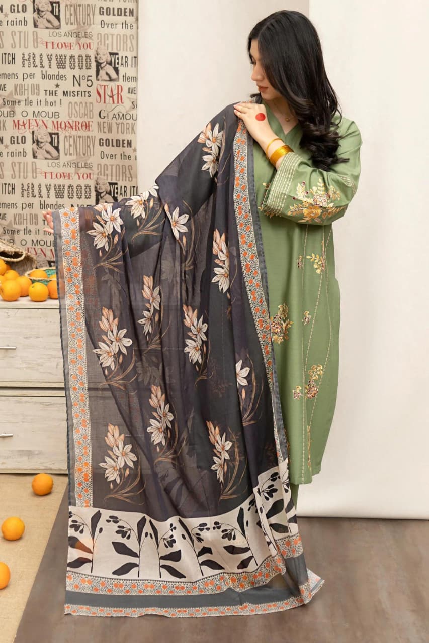 Urge 3PC lawn with Digital print Dupata N034