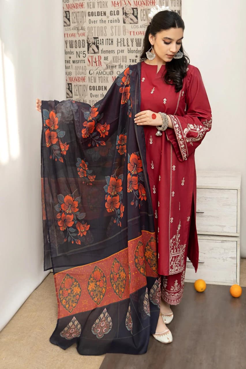 Urge 3PC lawn with Digital print Dupata N035