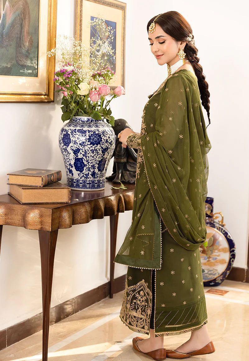 Asimjofa chifon 3pc embriodery N024