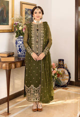 Asimjofa chifon 3pc embriodery N024