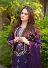 Izel 3pc lawn  Voill Dupata N029