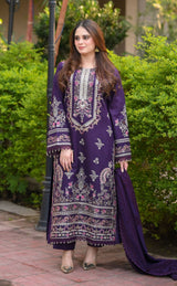 Izel 3pc lawn  Voill Dupata N029