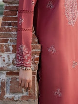 3 PC EMBROIDERED DHANAK SUIT - BG820