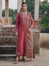 3 PC EMBROIDERED DHANAK SUIT - BG820